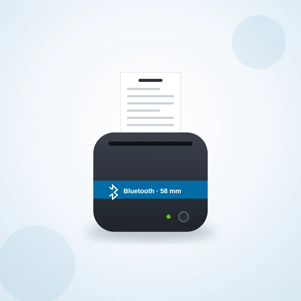 Impresora térmica portátil Bluetooth 58 mm