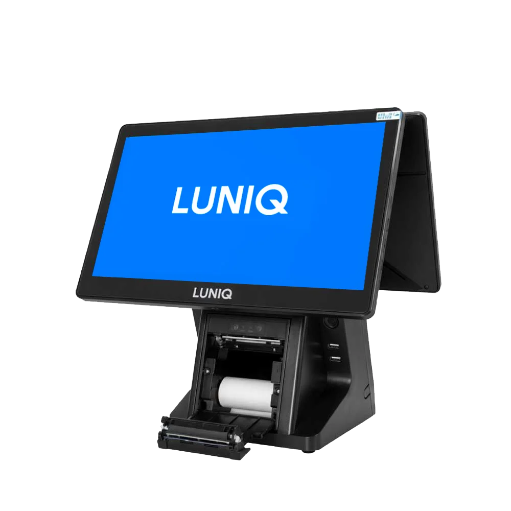Luniq LQ-D80 Ultra | All In One POS 15.6" + Pantalla Cliente 15.6" | Impresora 80mm Integrada
